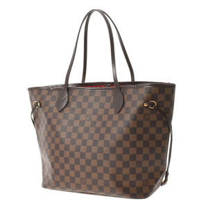 Louis Vuitton Canvas Damier Tote Neverfull Brown Bag